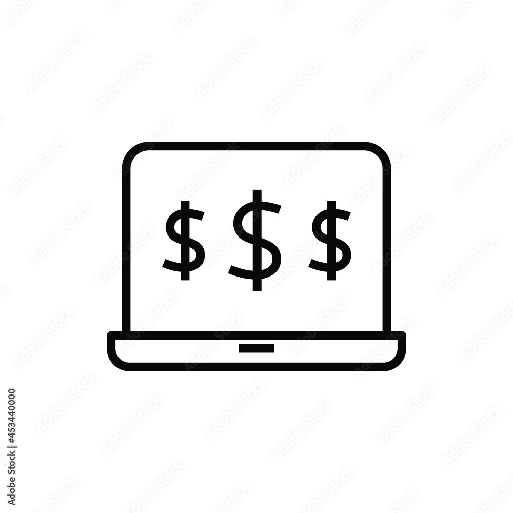 Online payment icon vector graphic Online payment icon vector graphic