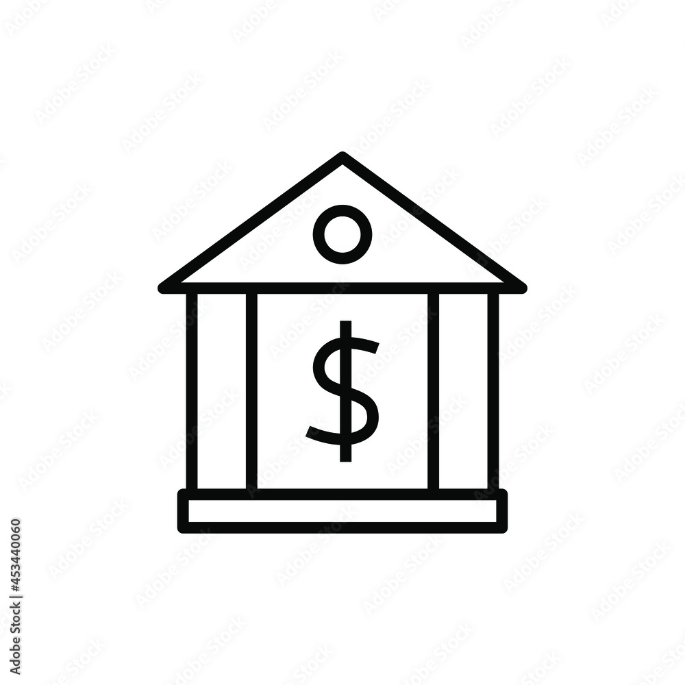 Bank icon vector graphic Bank icon vector graphic
