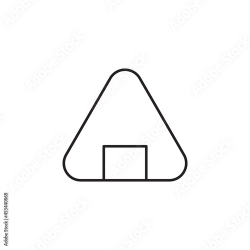 onigiri icon, food vector, rice illustration