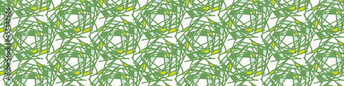 Summer tropical geometric seamless border pattern. Bright retro geo banner edge. Fun gender neutral gift wrap masking taper decor washi ribbon trim in vector.