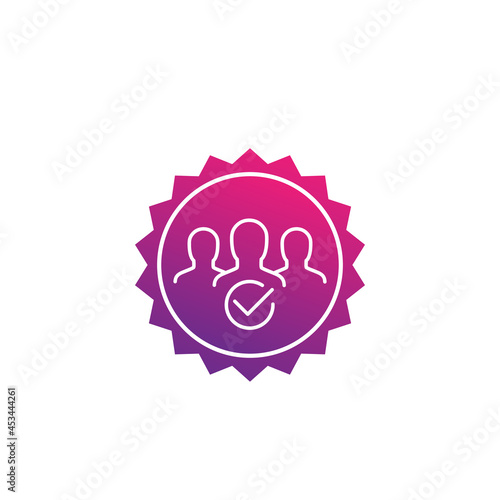 membership linear icon, vector