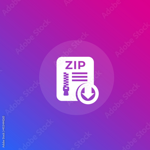 download zip vector icon
