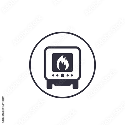 industrial oven icon on white