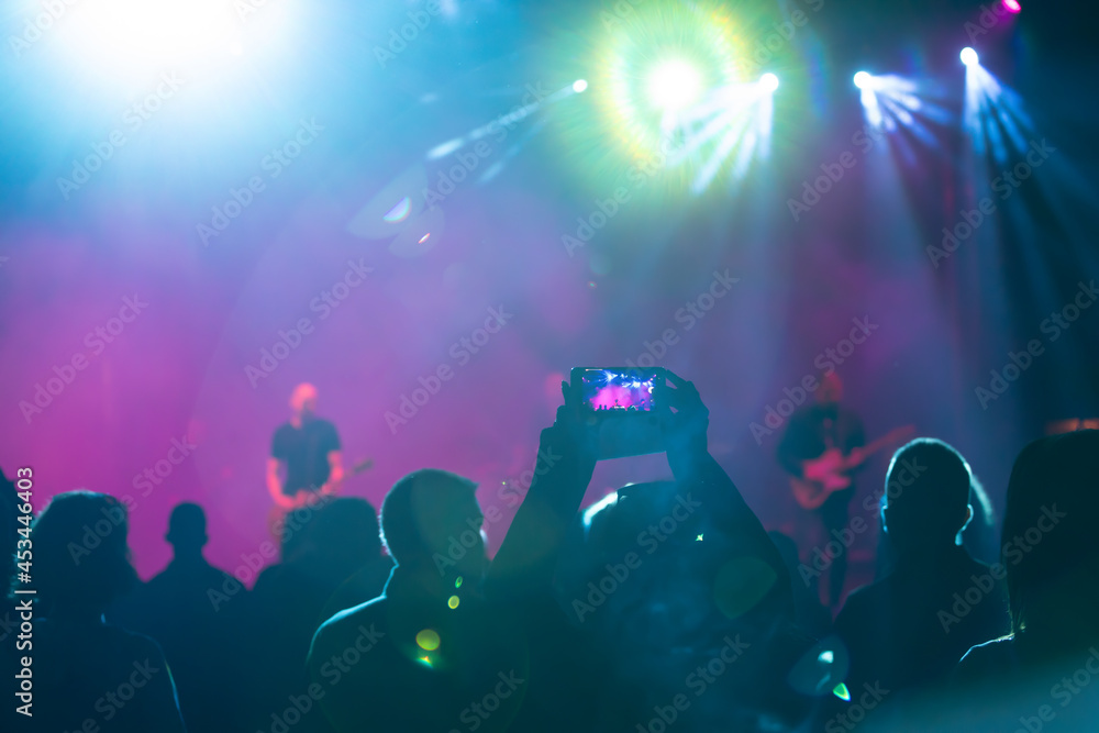 Crowd at concert - summer music festival Crowd at concert - summer music festival