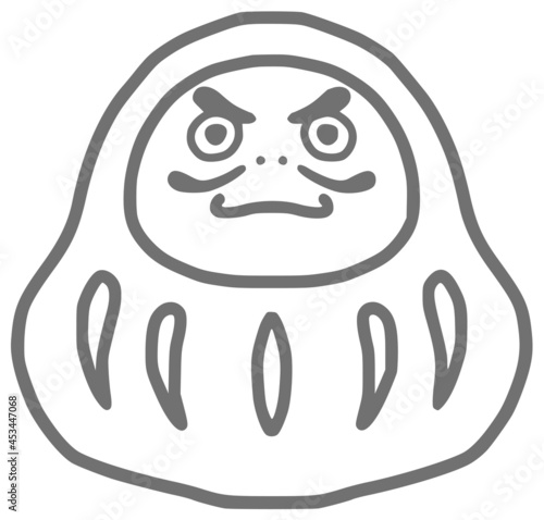 かわいいだるまのイラスト