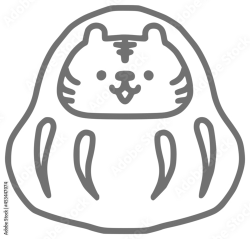 かわいいだるまのイラスト