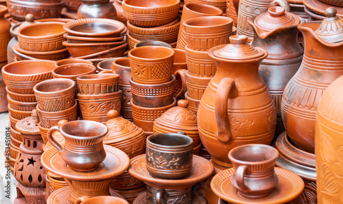 Decorative handcrafted clay pottery and terracotta items