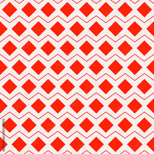 Red rhombs wallpaper. Vector repeated rhombs.