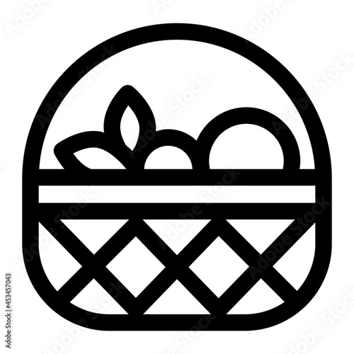 Wicker Line Icon Vector