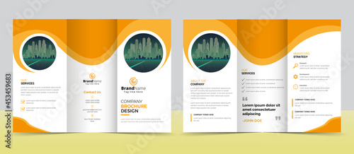 Creative corporate modern business trifold brochure template	