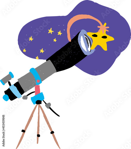 星を捕まえた天体望遠鏡