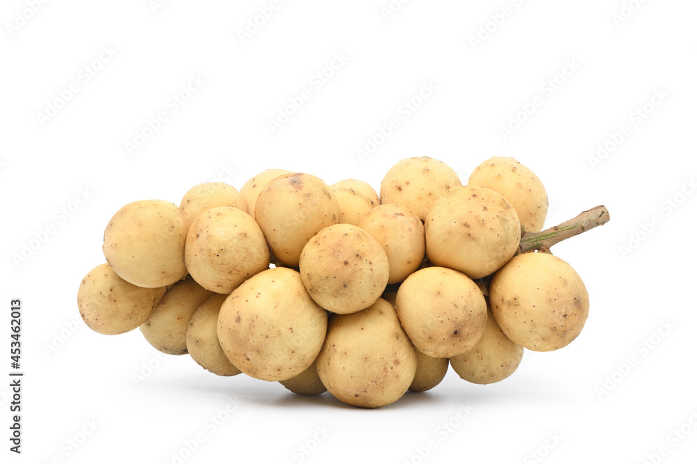Long gong fruit or lansium parasiticum isolated on white background. Long gong fruit or lansium parasiticum isolated on white background.