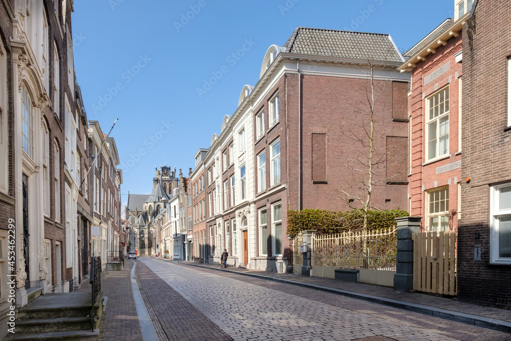 Street in Dordrecht, Zuid-Holland province, The Netherlands