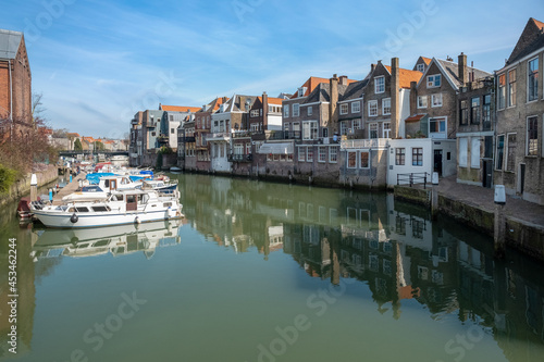 Canal in the center of Dordrecht, Zuid-Holland province, The Netherlands © Holland-PhotostockNL