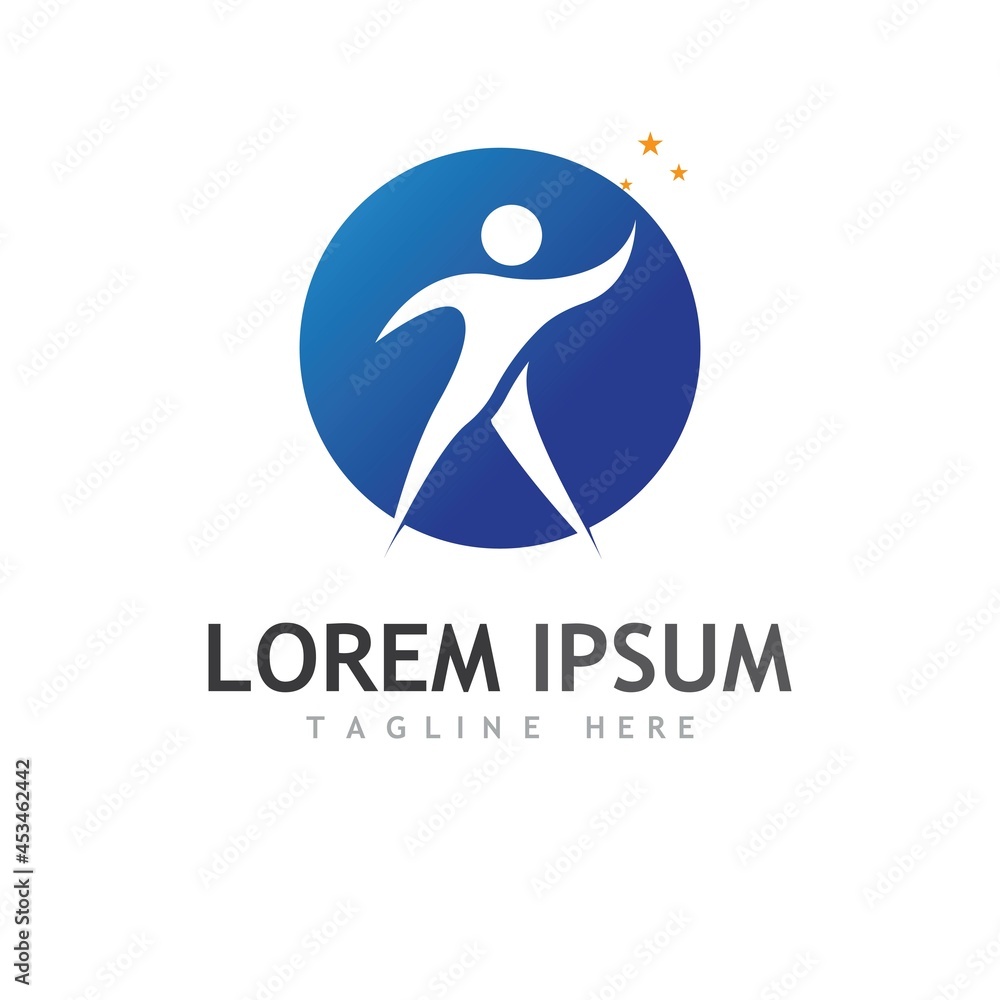 Human character logo sign Human character logo sign