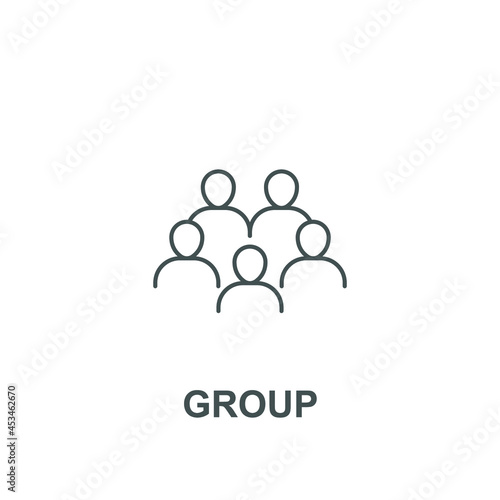 Team work, team project discussion, group interaction. Human resource management. Partnership collaboration forum. Grouping people Group icon. vector illustration. design on white background. EPS10