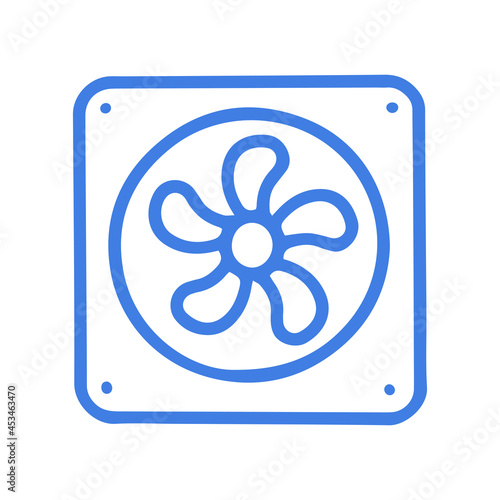 Ventilation grill line vector doodle simple icon