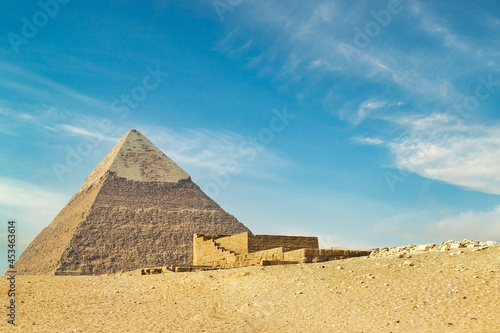 The Pyramid of Khafre or of Chephren ( Giza - Egypt ) photo