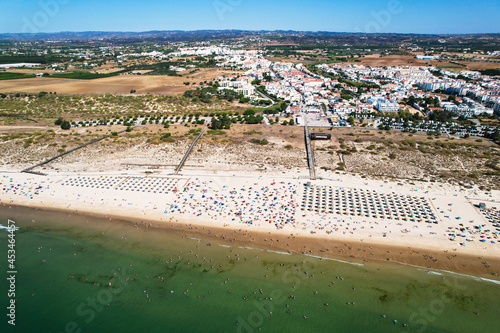 Aerial view of Manta Rota beach, which is part of a long sweep of fine sand