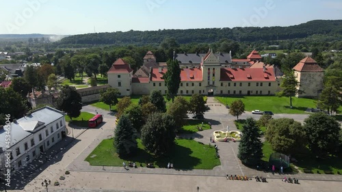 Wallpaper Mural Drone view of a typical palace in the center of a European town. Torontodigital.ca