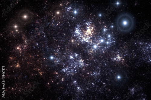 Fototapeta Cluster of brightest stars in the center of the nebula