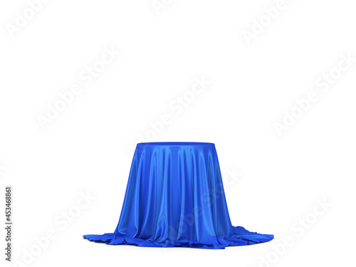 Podium covered with piece of cloth