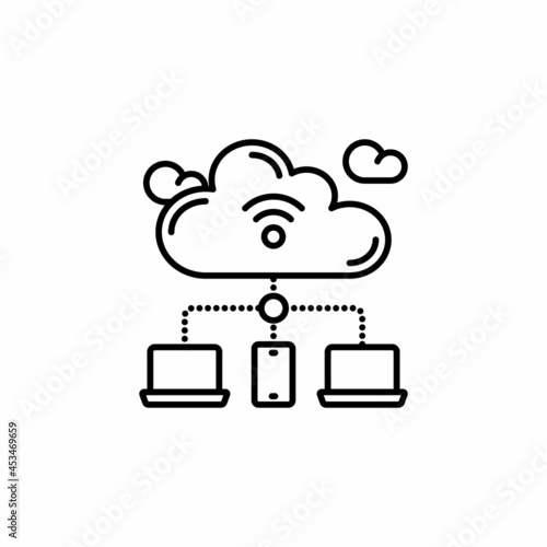 Cloud Network icon in vector. Logotype