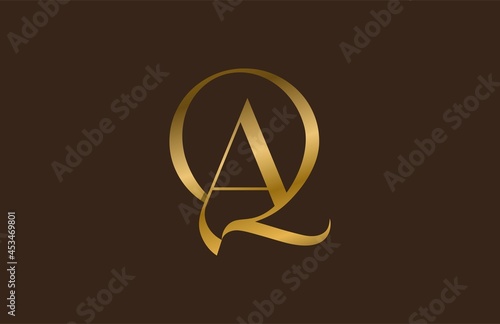 Letter QA or AQ Combine Elagant Logo