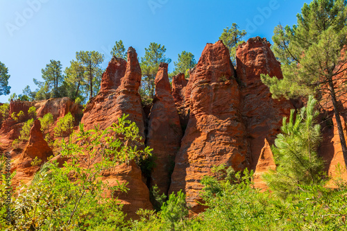 Fototapeta Sentier des ocres, Roussillon, Vaucluse, Provence, France