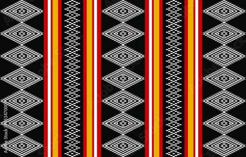 Geometric ethnic oriental seamless pattern traditional Design for background,carpet,wallpaper.clothing,wrapping,Batik fabric,Vector illustration.embroidery style - Sadu, sadou, sadow or sado
