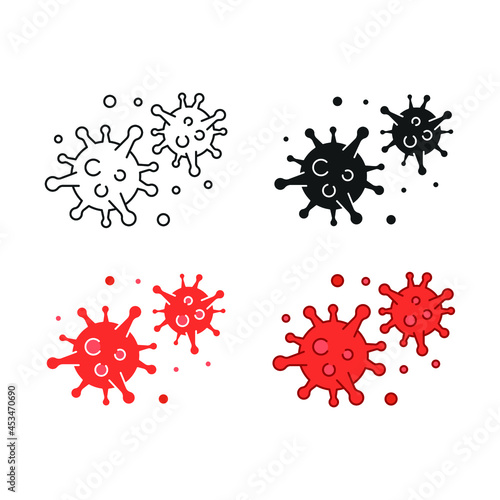 Coronavirus disease in covid-19 pandemic. Dangerous virus from wuhan made global pandemic. virus, corona, icon, line, flatt, outline, quarantine. Vector illustration. Design on white background. EPS10