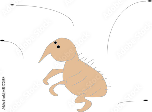 害虫のノミのイラスト素材