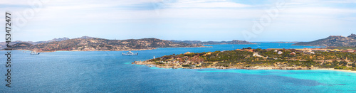 Fototapeta Naklejka Na Ścianę i Meble -  Astonishing view on Palau and Santo Stefano with La Maddalena islands