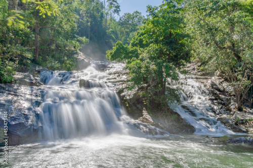 Khlong Nam Lai Waterfall  large and exotic waterfall in tropical forest in National Park  Kamphaeng Phet  Thailand