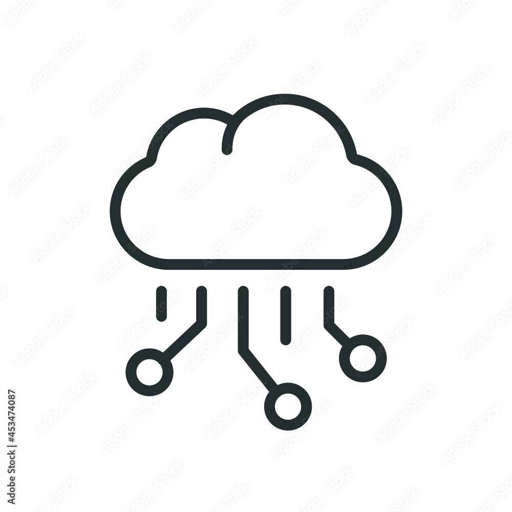 Cloud storage linear icon. Cryptocurrency. Thin line customizable illustration. Contour symbol. Vector isolated outline drawing. Editable stroke Cloud storage linear icon. Cryptocurrency. Thin line customizable illustration. Contour symbol. Vector isolated outline drawing. Editable stroke