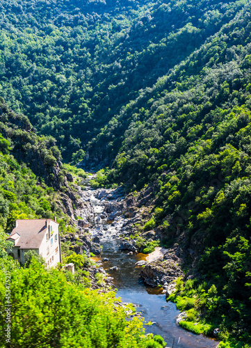 Gorges du Doux view from Mastrou Ardèche train, Ardèche, France