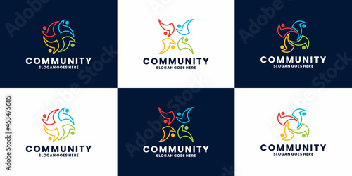 bundle abstract community logo design