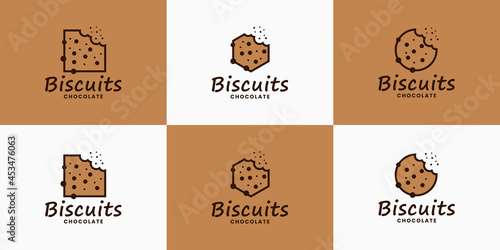 bundle biscuits logo design vector for food restaurant culinary