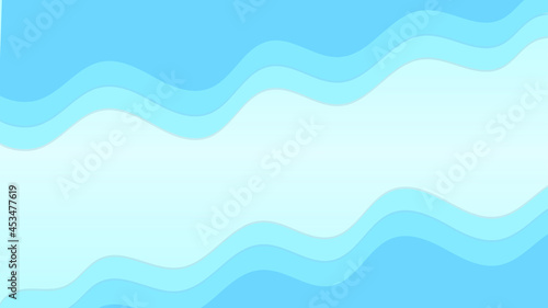 Blue pastel papercut abstract background with gradient. can use for poster, banner, flyer, pamphlet, leaflet, brochure, catalog,web, site, website, presentation paper cut backgrounds