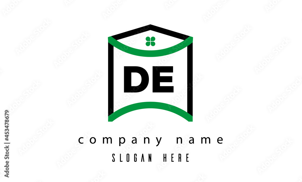 DE creative real estate latter logo DE creative real estate latter logo