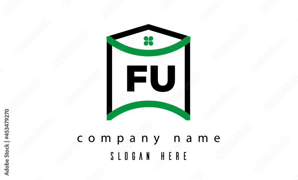 FU creative real estate latter logo vector FU creative real estate latter logo vector