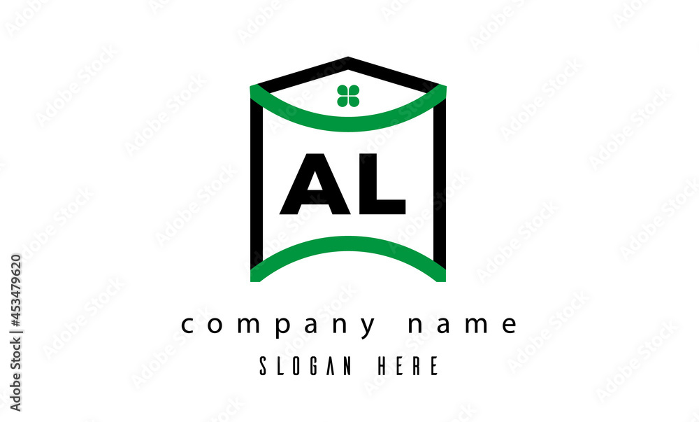 AL creative real estate latter logo vector AL creative real estate latter logo vector