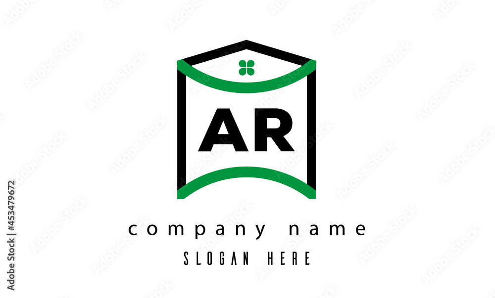 AR creative real estate latter logo vector AR creative real estate latter logo vector
