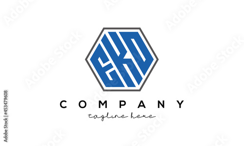 letters EKO creative polygon logo victor template	
