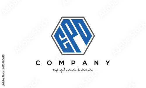 letters EPO creative polygon logo victor template	 photo