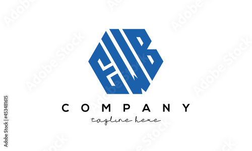 letters EWB creative polygon logo victor template	 photo