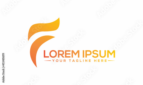 The Best Design F logo unique modern minimalist simple creative abstract and vector