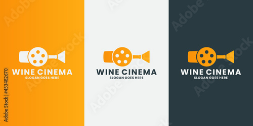 wine cinema logo design director culinary wine