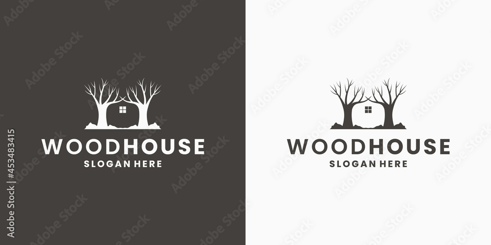 wood house logo design vector wood house logo design vector