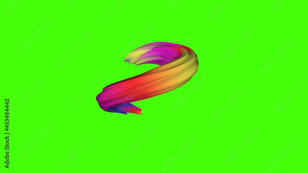 Abstract Colorful 3d Shape Animation On Green Screen Chroma Key Graphic Design Element Stock 5255